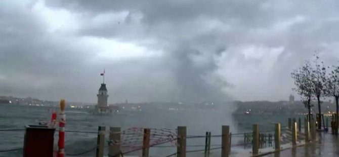 İstanbul'da kar, fırtına.. Çatılar uçtu, araçlar yolda kaldı