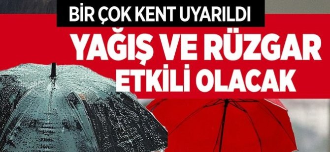 İstanbul için yağmur ve rüzgar uyarısı!