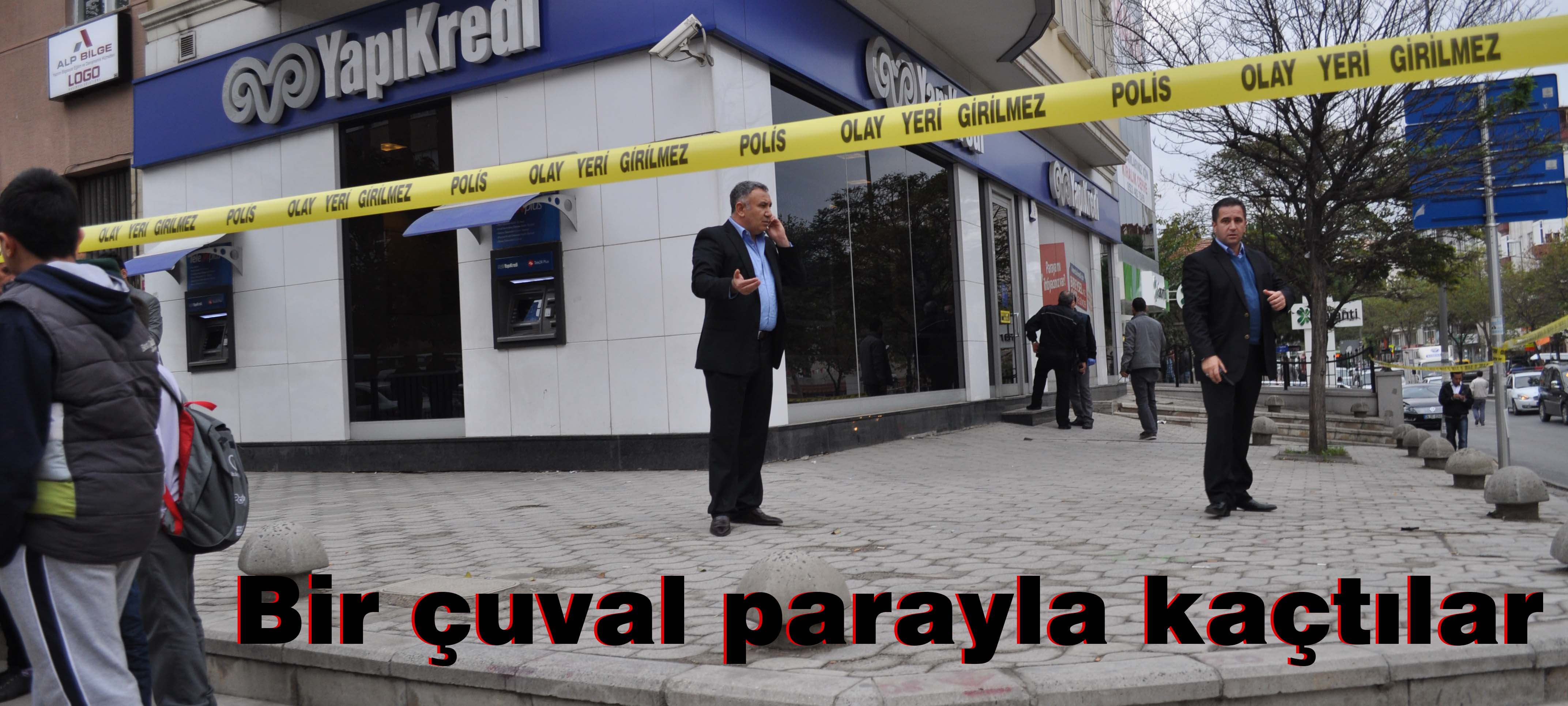 Kadın kılığında banka soydular