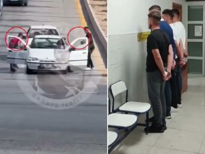 Yaşlı adamı kılıçla yaralayan trafik teröristleri gözaltında!