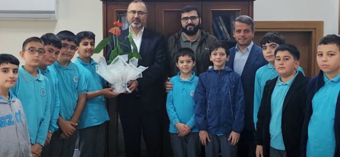İmam Hatipli Öğrencilerden Müftü Bilgiç'e ziyaret