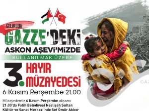 Müzayede gelirinin tamamı Gazze'ye gidiyor!