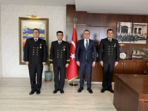 Sahil Güvenlik Komutanından Kaymakam Yıldız'a ziyaret