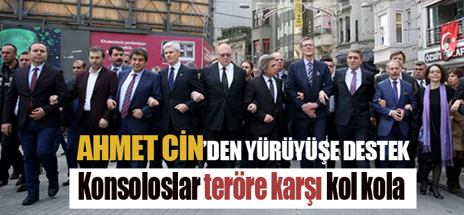 Belediye başkanları ve konsoloslar 'teröre karşı' kol kola