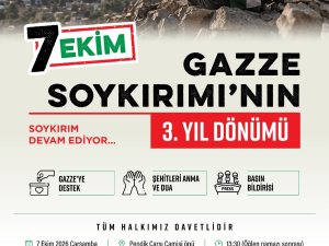 Pendik'te Gazze Soykırımının 3. Yıl Dönümünde Basın Açıklaması