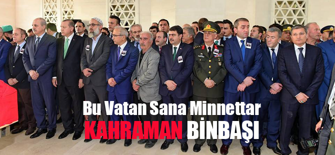 Kahraman Binbaşı'yı onbinler uğurladı
