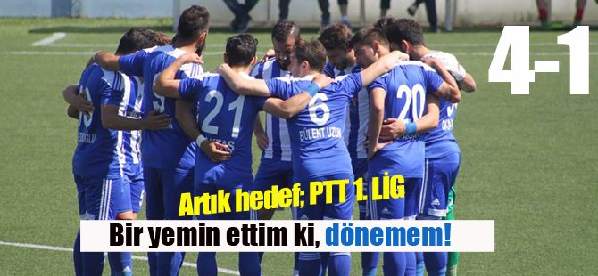 Tuzlaspor ptt 1.ligi gözüne kestirdi:4-1