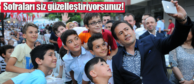 Mahalle olduğu gibi iftara geldi!