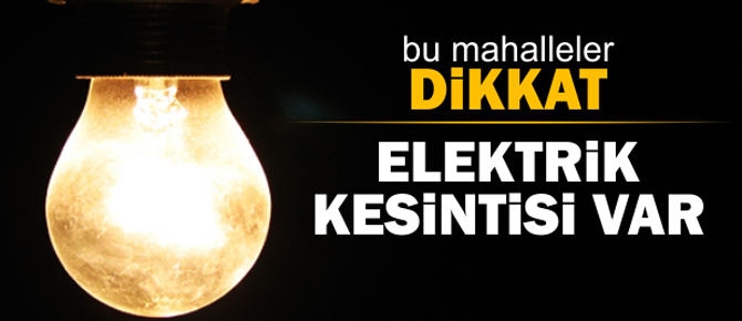 Pendik ve Tuzla'da elektrik kesintisi