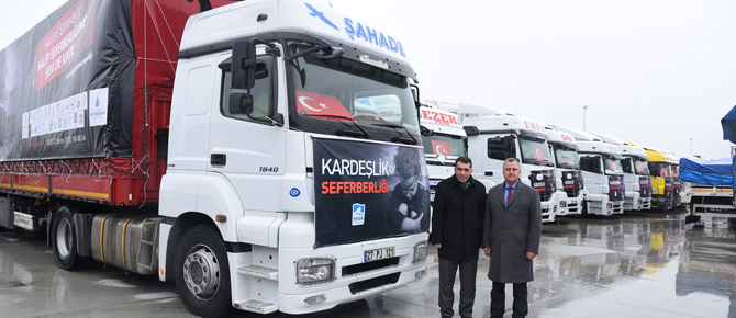 Pendik'ten Halep'li mağdurlar için 21 tır dolusu yardım!