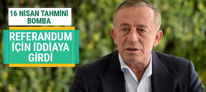 Ali Ağaoğlu referandum için iddiaya girdi yok böyle tahmin