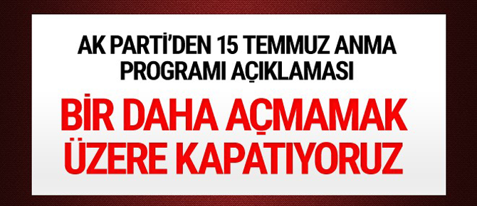 15 Temmuz anma programı