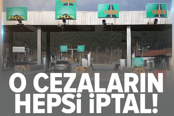 O cezalar iptal edildi