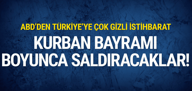 Türkiye'ye uyarı: Kurban Bayramı boyunca saldıracaklar!