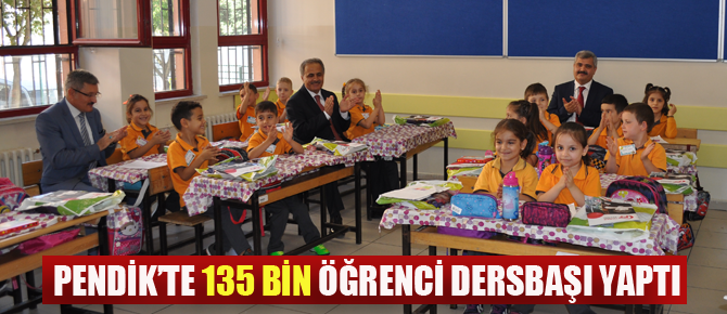 Pendik'te 135 bin öğrenci dersbaşı yaptı!