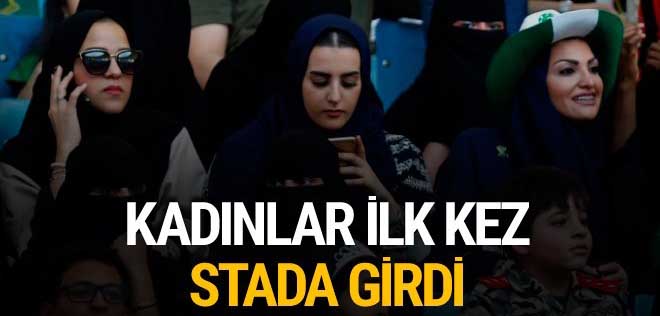 Suudi Arabistanlı kadınların stadyum mutluluğu