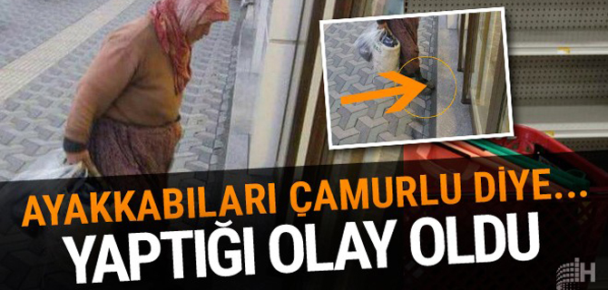 Türkiye onu arıyor? Çamurlu ayakkabılarını çıkarıp giren kadın