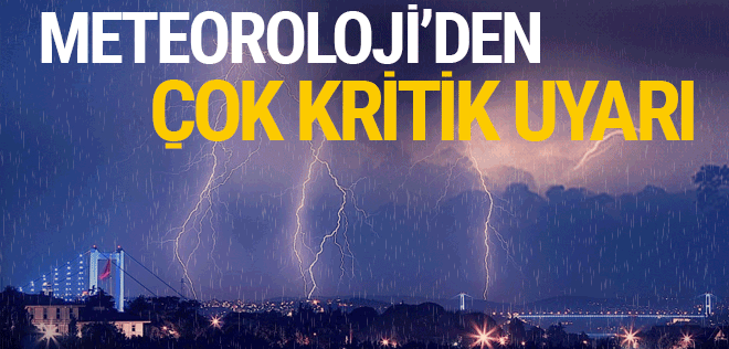 Meteoroloji’den sağanak yağış uyarısı!