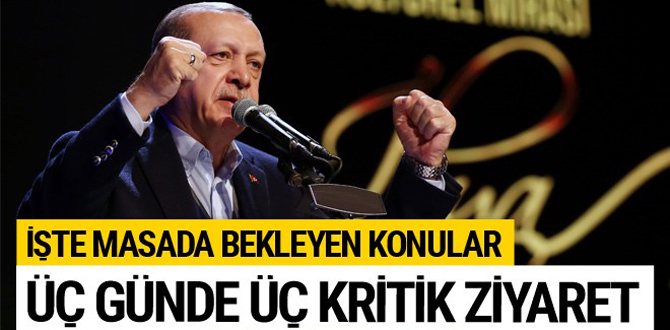 Erdoğan'dan 3 günde 3 kritik ziyaret!