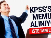 KPSS'siz memur alacak kurumlar tam liste-2018