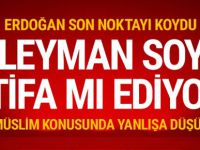 Süleyman Soylu istifa mı edecek ? İşte Erdoğan'ın cevabı!