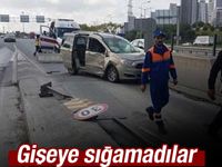 İstanbul'da akıl almaz kaza