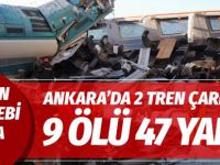 Ankara'da Hızlı Tren ile banliyö treni çarpıştı!