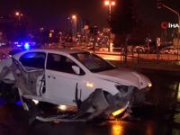 Pendik'te polisten kaçan şahıslar kaza yaptı