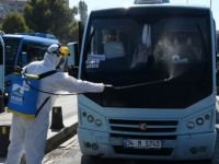 Gebze-Harem minibüslerine Pendik Belediyesi'nden dezenfektan ünitesi