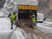 Pendik Belediyesinden 24 saat aralıksız karla mücadele