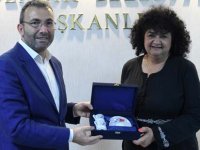 Bulgaristan'dan 22  Belediye Başkanı Ahmet Cin'i ziyaret etti