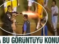 Polis futbolcuyu bacağından vurdu