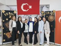 Okul aile ve mahalle el ele: Bayrağımız ilmek ilmek örüldü