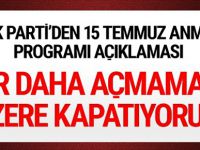 15 Temmuz anma programı